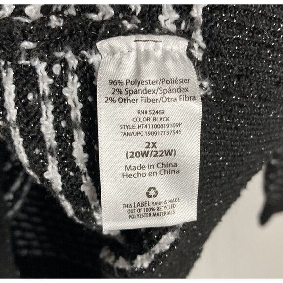 Holiday Time Womens 2X Fair Isle Polar Bears Metallic Tunic Crew Neck Sweater - Picture 5 of 9